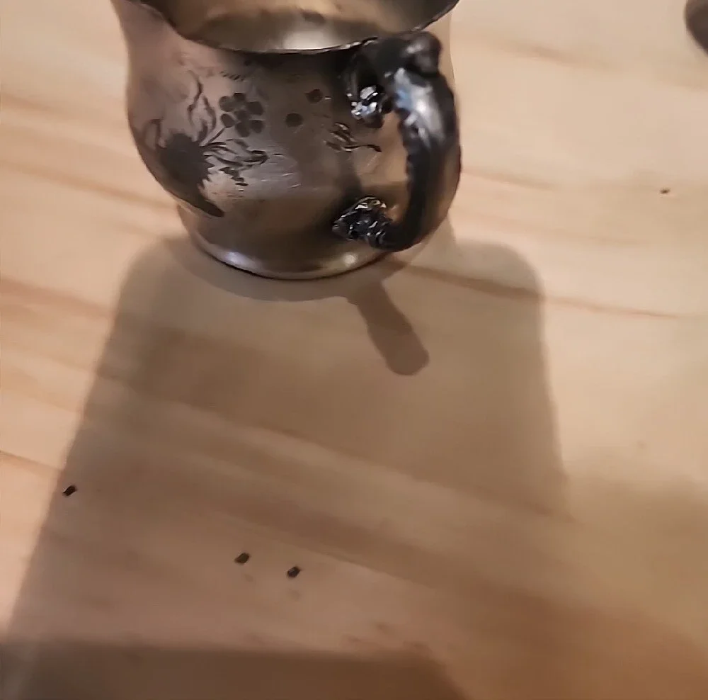 Antique Silver-plated Cup W/ Scalloped Edge